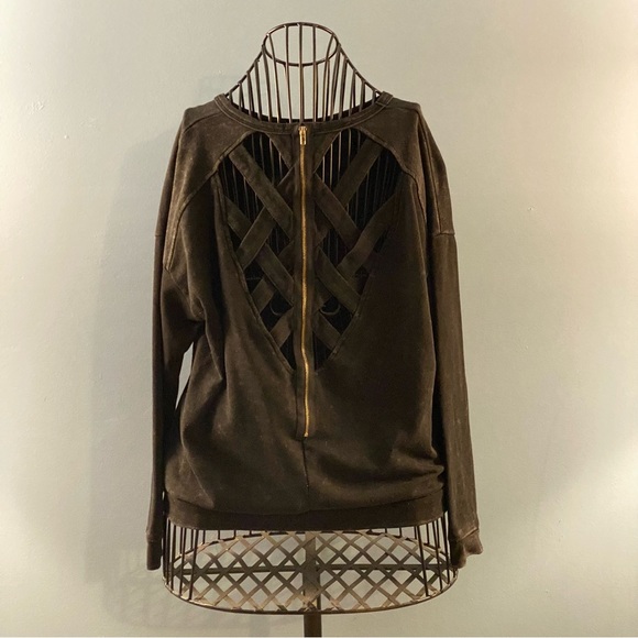 Open-back Crewneck Sweater - Picture 2 of 4